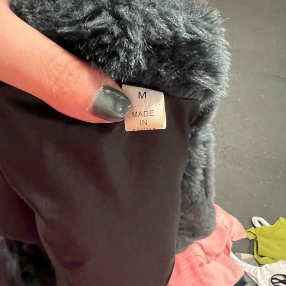 Blue Faux Fur Vest – Medium Size Cozy Statement Piece - Picture 3 of 6